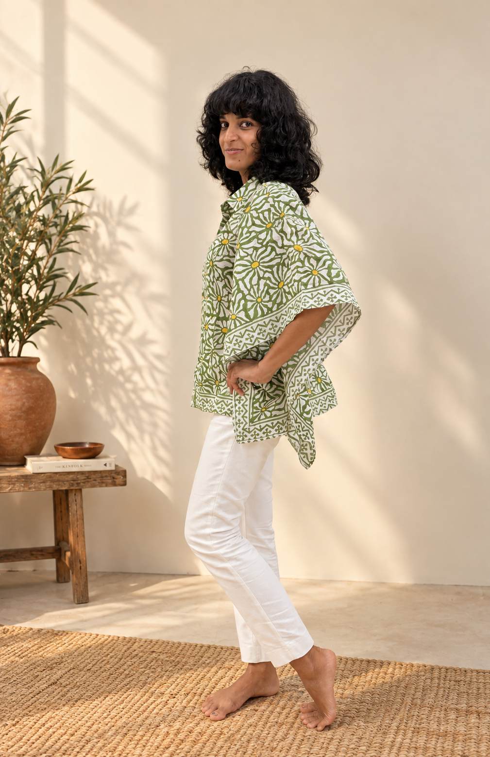 Nariyal Paani | Pure Mulmul Kaftan Shirt