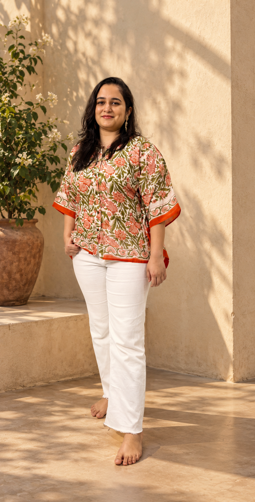 Narangi | Pure Mulmul Kaftan Shirt