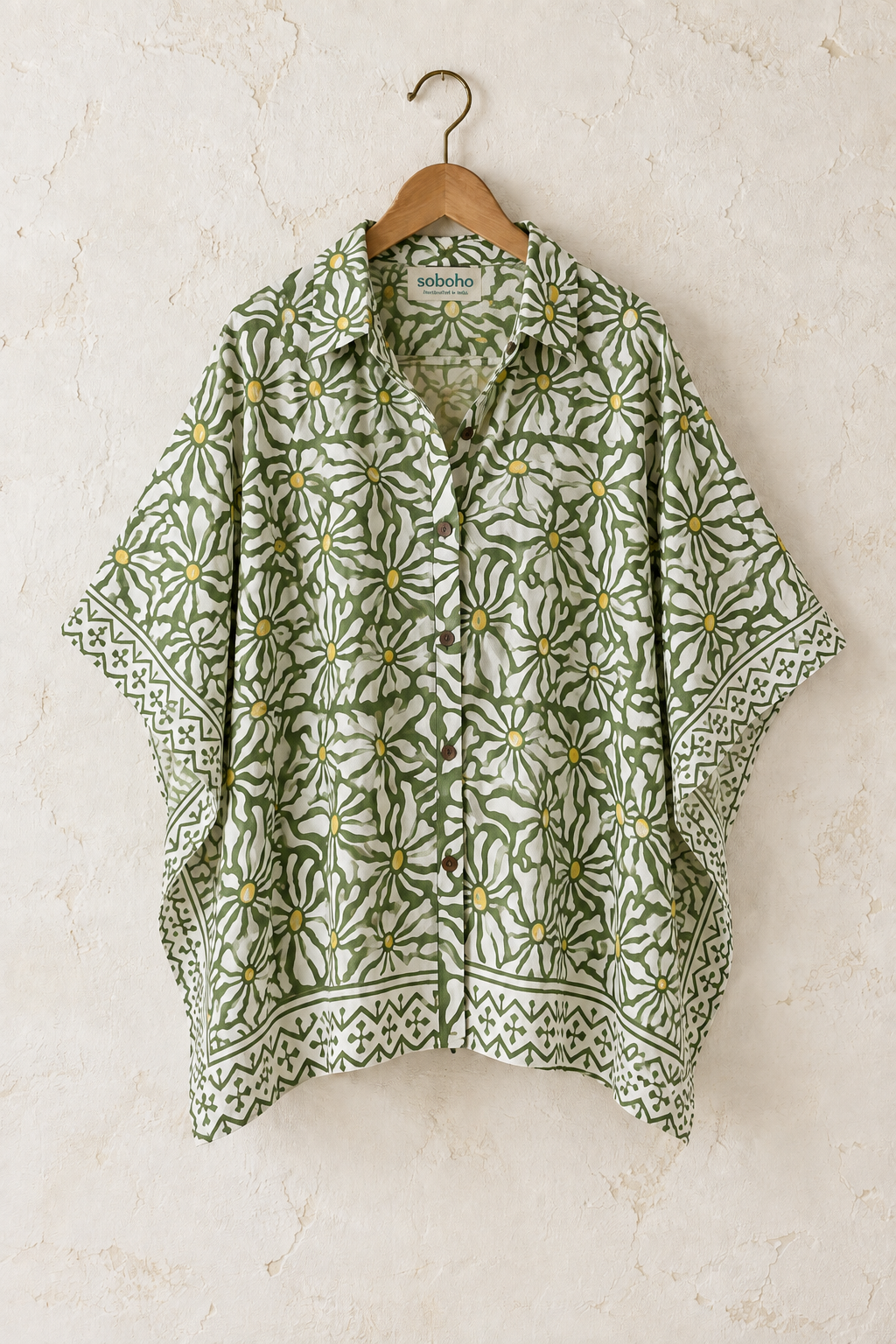 Nariyal Paani | Pure Mulmul Kaftan Shirt