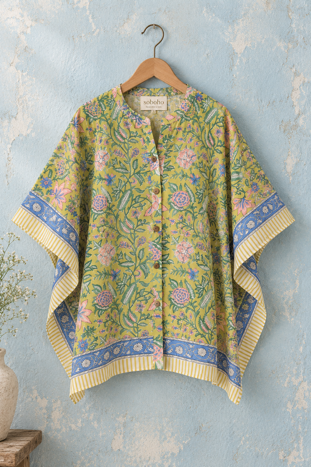 Lemonchello | Pure Mulmul Kaftan Shirt