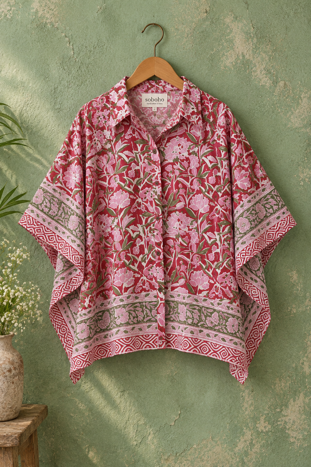 Gulmohar | Pure Mulmul Kaftan Shirt