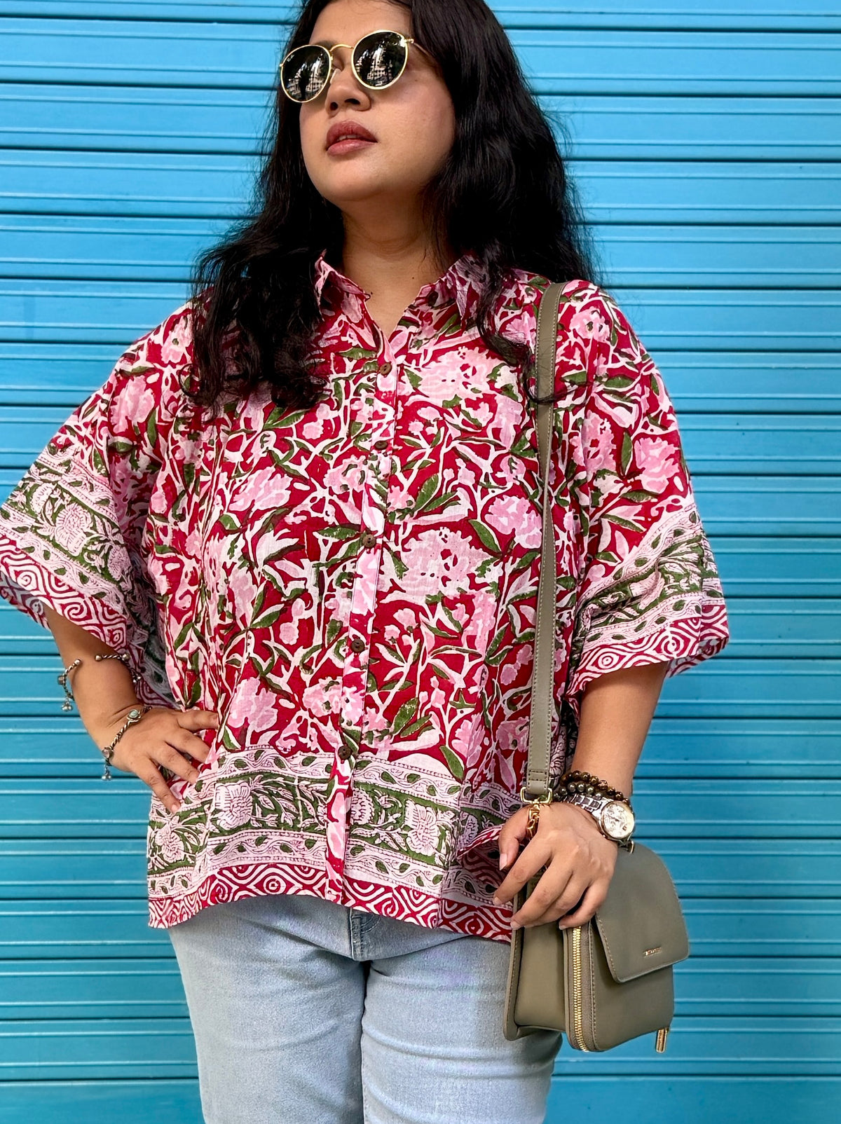 Gulmohar | Pure Mulmul Kaftan Shirt
